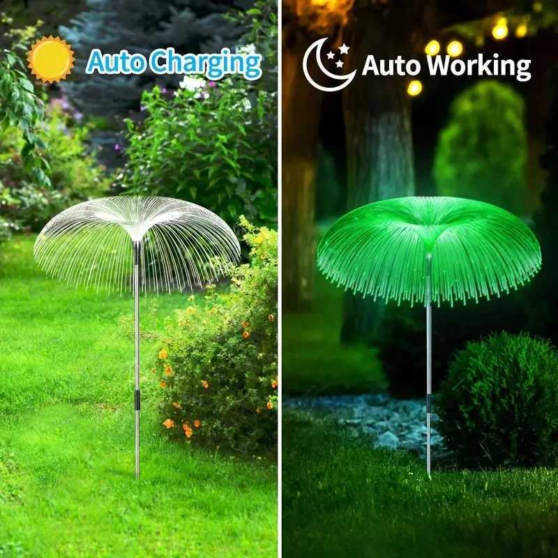 Solar LED Garden Lights Jellyfish Decoration Solar Power Waterproof Outdoor Pathway Solar LampM251127