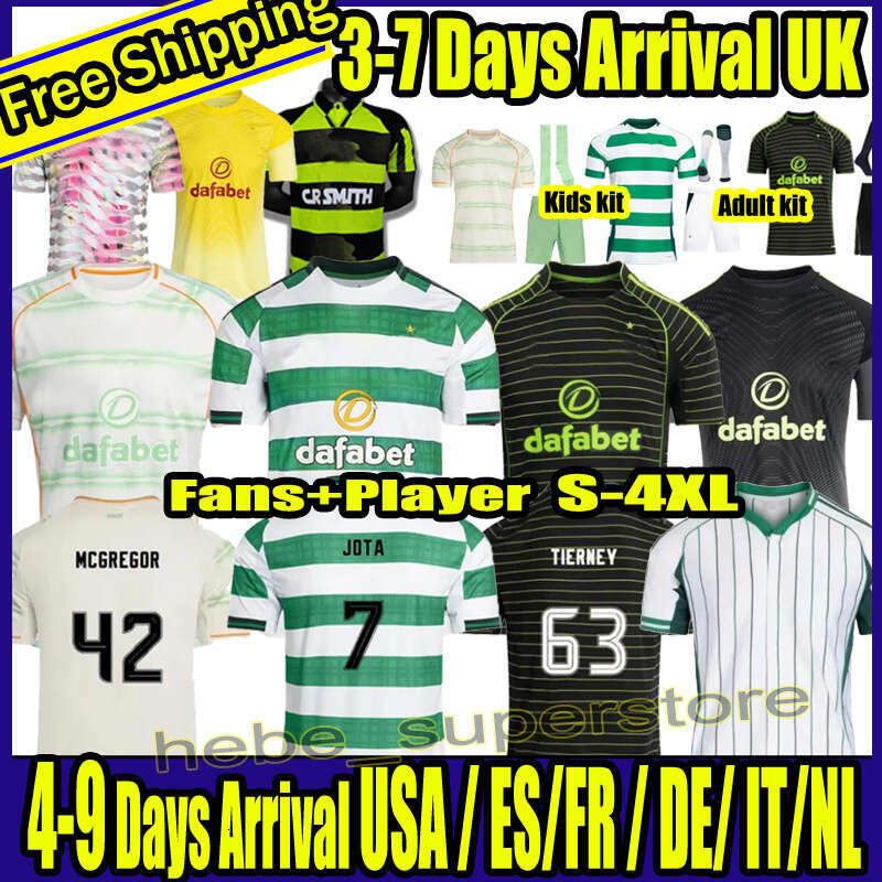 2025 Celts KYOGO Football Shirt 25 26 European Home Away Third Soccer Jerseys CelticFc DAIZEN REO McGREGOR 80 84 86 87 88 97 99 Hoops Anniversary Irish Origins Special