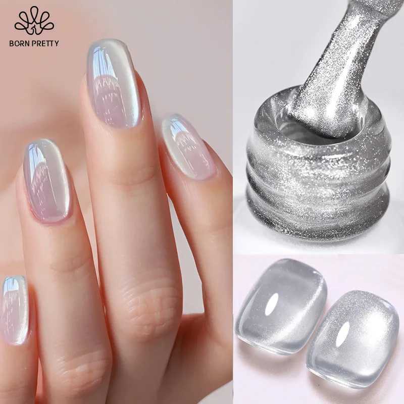 BORN PRETTY 10ml Silver Water Light Cat Magnetic Gel Nail Polish Nail Supplies Vernis Semi Permanent Gel for Fall Winter NailsT251127