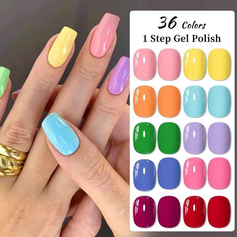 6pcs 1-step Gel Polish Set 3 IN 1 Gel Nail Polish Soak Off LED UV Gel Nail Varnishes No Need Base Top Coat Gel Nail Supplies DIYT251127