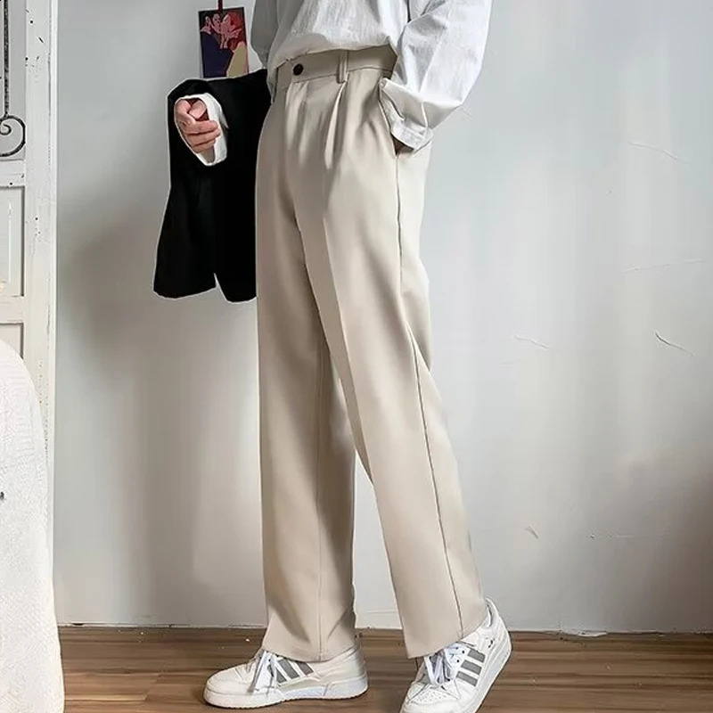 Mens dress pants Korean version trend slim suitable for small leg casual pants mens spring and autumn straight leg set pants 250427