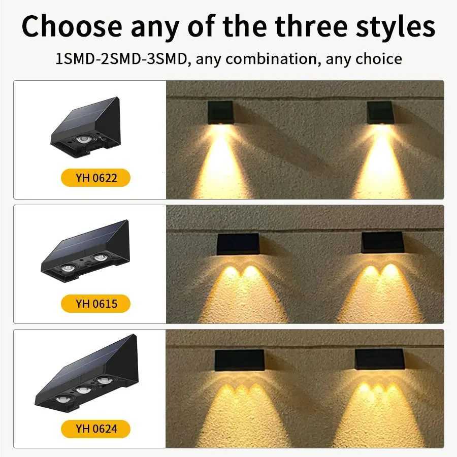 Solar Wall Light Outdoor Garden Lights Solar Powered Waterproof Solar Porch Lights Wireless Wall Mount Lights for Yard BalconyM251127