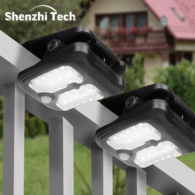 30 LED Solar Garden Outdoor Lights Clip Light Waterproof Motion Sensor Camping Lamp Rechargeable for Landscape Outdoor Wall DecoM251127
