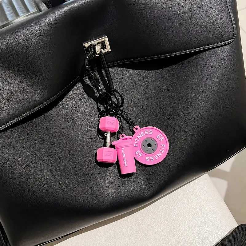 Detachable Barbell Plates Keychain Dopamine INS Simulation Dumbbells Keyring Water Cups Creative Fitness Series Pendant FriendsT251127