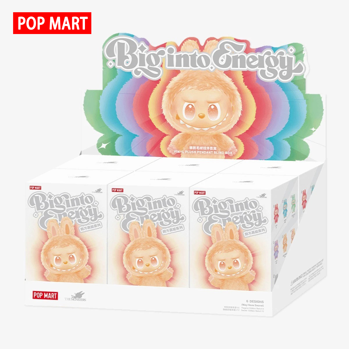 1Set/6PCS Labubu plush doll - Macaron color, 100% genuine. It's the perfect gift for children, family and friends.