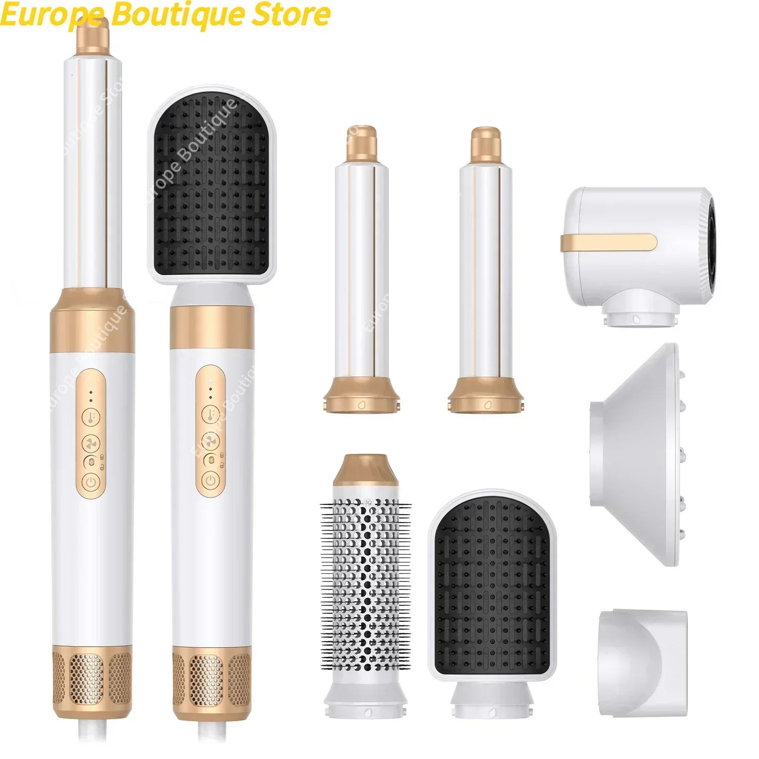 7 In 1 Hair Dryer Brush Brushless High Speed Hair Dryer with Diffuser Ionic Blow Dryer Air Styling Comb Auto Hair Curler 251125