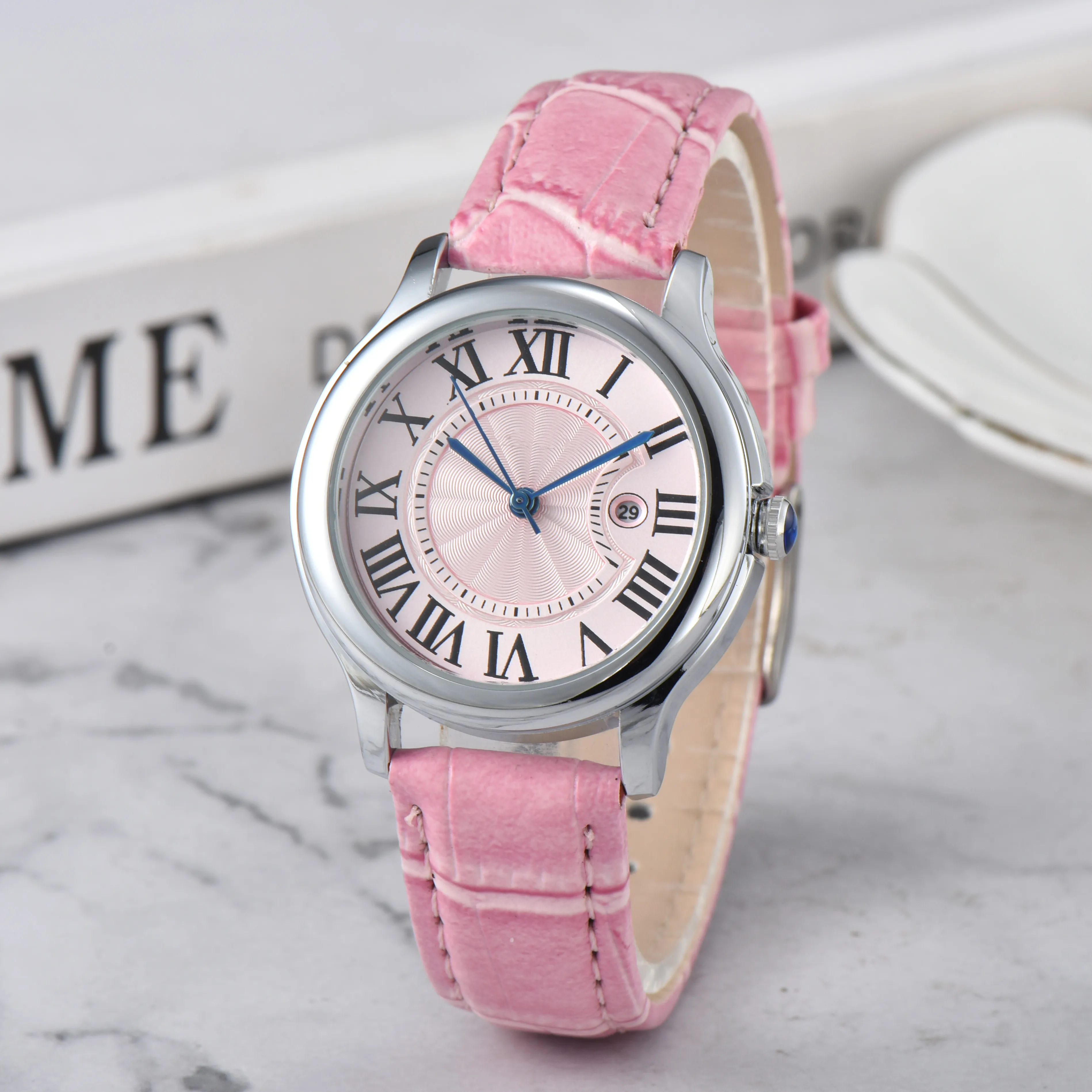 Luxury New Fashion Women Watches Quartz Movement Silver Gold Dress Watch Lady Stainless Steel Case Original Clasp Analog Casual Wristwatch Montre De Luxe