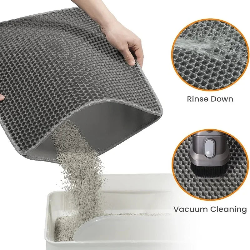 Cat Litter Mat Pet Toilet Waterproof Double Layer Pet Litter Box Mat Nonslip Sand Cat Washable Mat Clean Pad Pet Clean Supplies - view 6