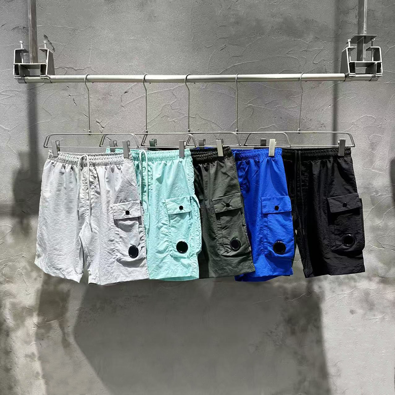 Brand designer men's shorts Loose casual monocular design nylon fabric company shorts