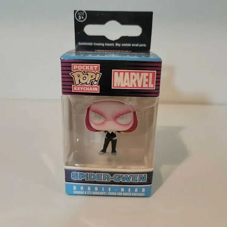 Disney FUNKO NEWest Arrival Spiderman Series Gwen Keychains Thor Keychain Captain America Action Figures Toys with Box H251127