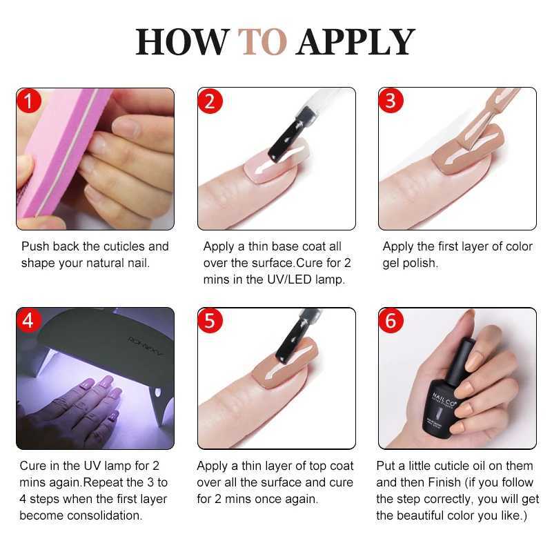 NAILCO 15ml Summer Color Gel Nail Polish Semi Permanent Gel Varnishes Nails Art Hybrid Nail Gel Polish Manicure UV Top Base CoatT251127