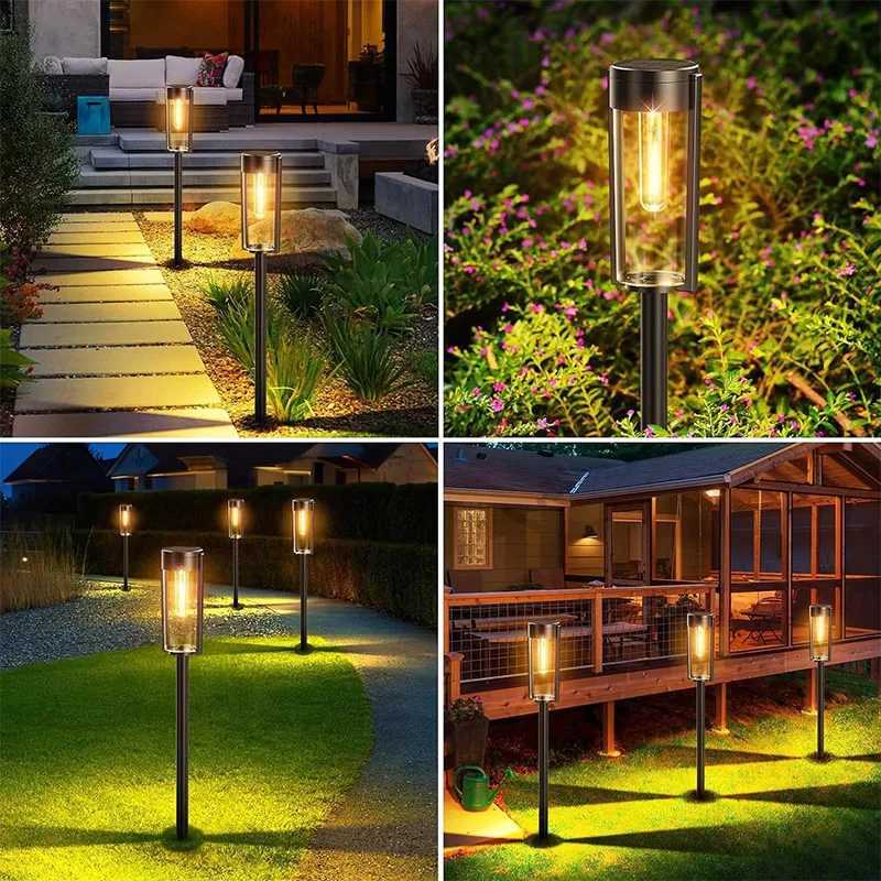 New Solar Tungsten Lamp LED Outdoor Solar Lawn Light Garden Rainproof Landscape Lighting Street Patio Ground Buried LampsM251127