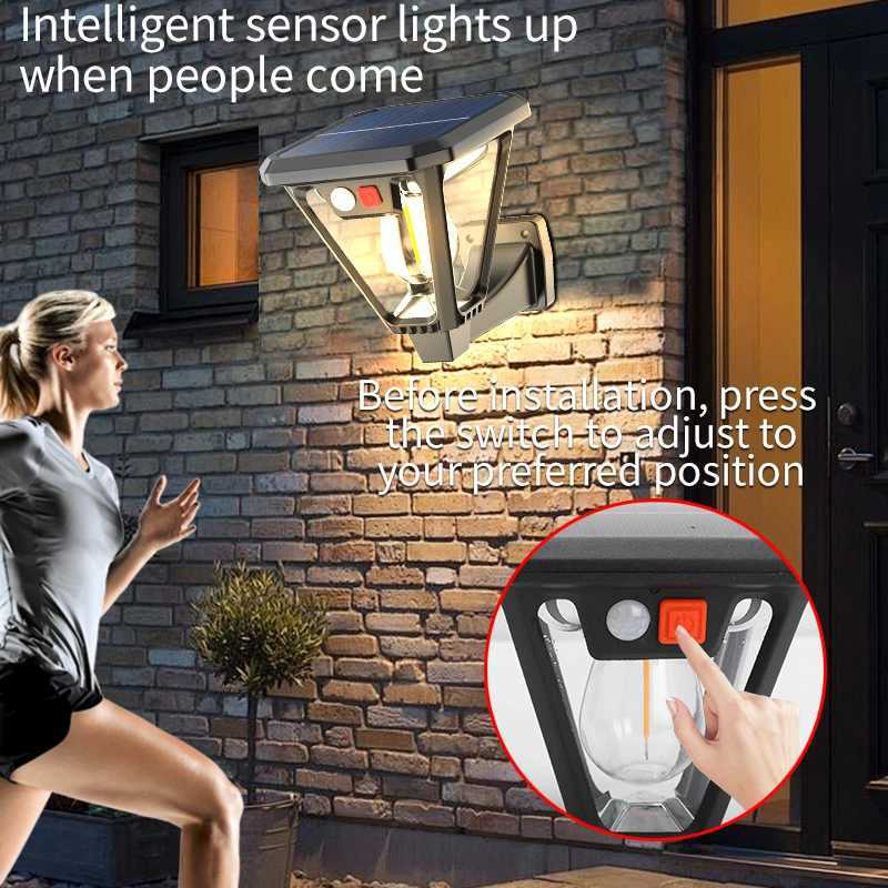 1PC Floor Lamp/Wall Lamp Dual Purpose Lamp Outdoor Solar Led Outdoor Waterproof Light Outdoor Garden Street Wall Light SupplyM251127