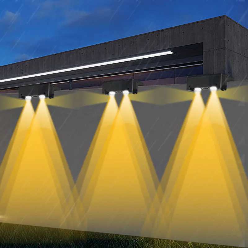 LED Solar Light Outdoor Garden Square Wall Lamp Outdoor Waterproof for Courtyard Garden Fence Lighting Wall Decoration LightingM251127