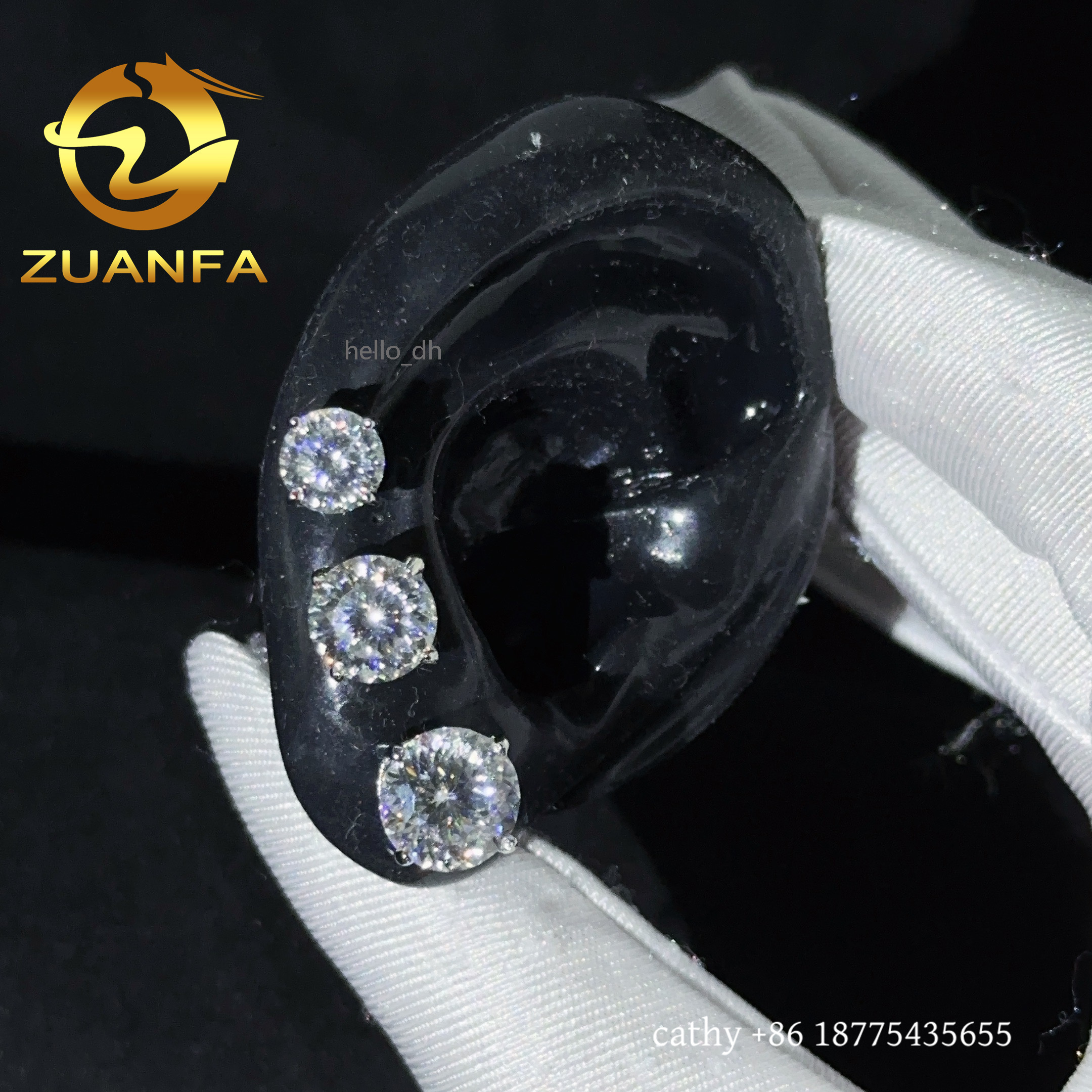 1ct 2ct 3ct Bird Nest Moissanite Hip Hop Earrings Screw Back Round 4 Prong Stud Earrings 925 Silver VVS Moissanite for Men Women