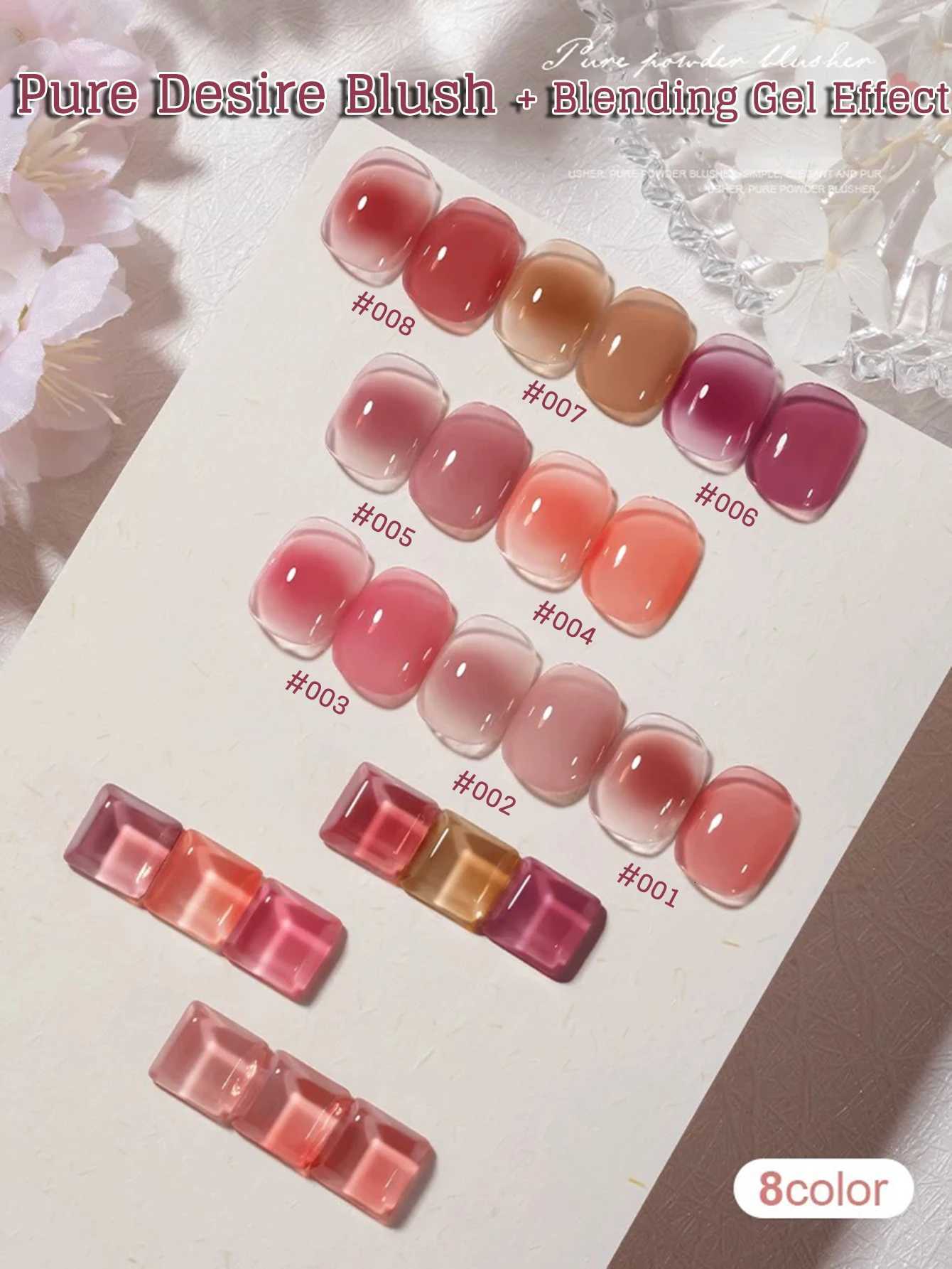 MIANEL 12ML Pure Desire Blush Jelly Gel Nail Polish Set - 1-30pcs Ice-clear Whitening Pink Red Nails for Christmas NailsT251127