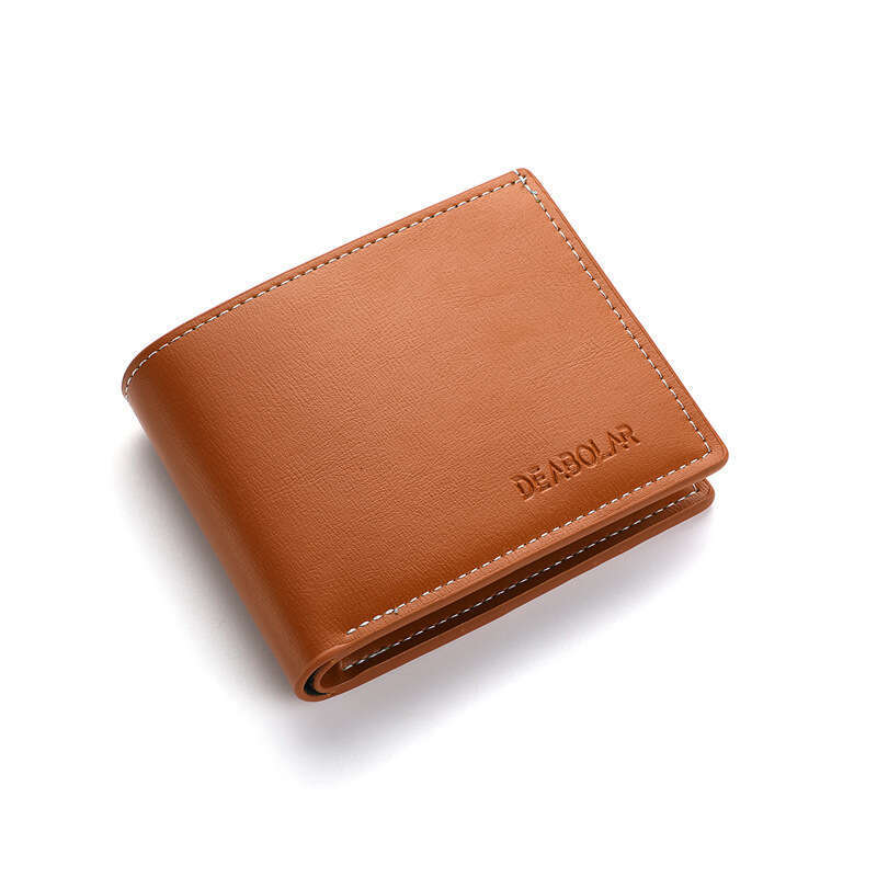 Hot selling new man wallet casual two fold short horizontal men's leather jacket