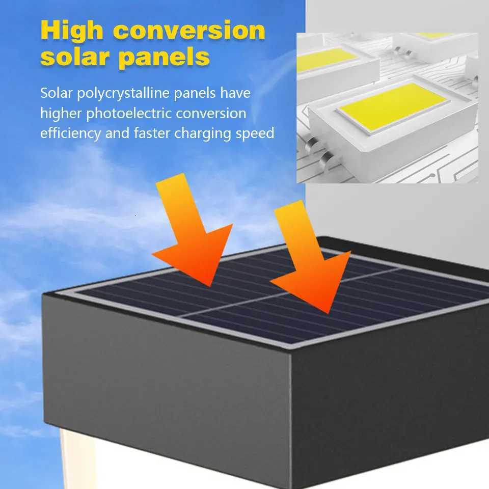 1Pc LED Wall Lights Outdoor Solar Lamp Solar Powered Sunlight Street Light Garden Courtyard Waterproof Wall LightM251127