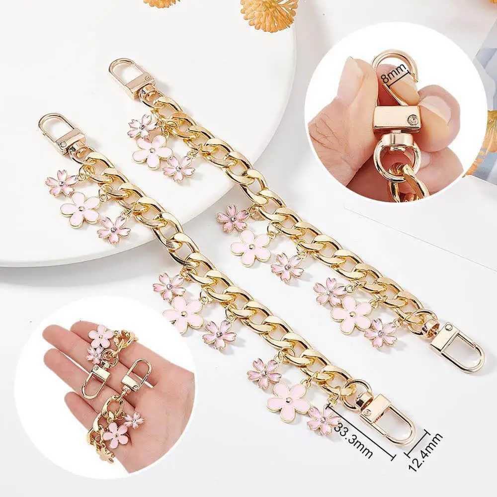 HOT Cherry Blossom Bag Pendant Chain Bow Heart Enamel Phone Charm Bag Chain Bag Extension Strap Crossbody Bag AccessoriesT251127