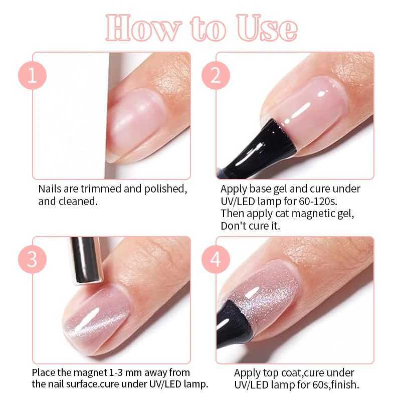 NICOLE DIARY 10ml Jelly Pink Water Light Cat Magnetic Gel Nail Polish Fruit Series Green Blue Purple Semi Permanent UV GelT251127