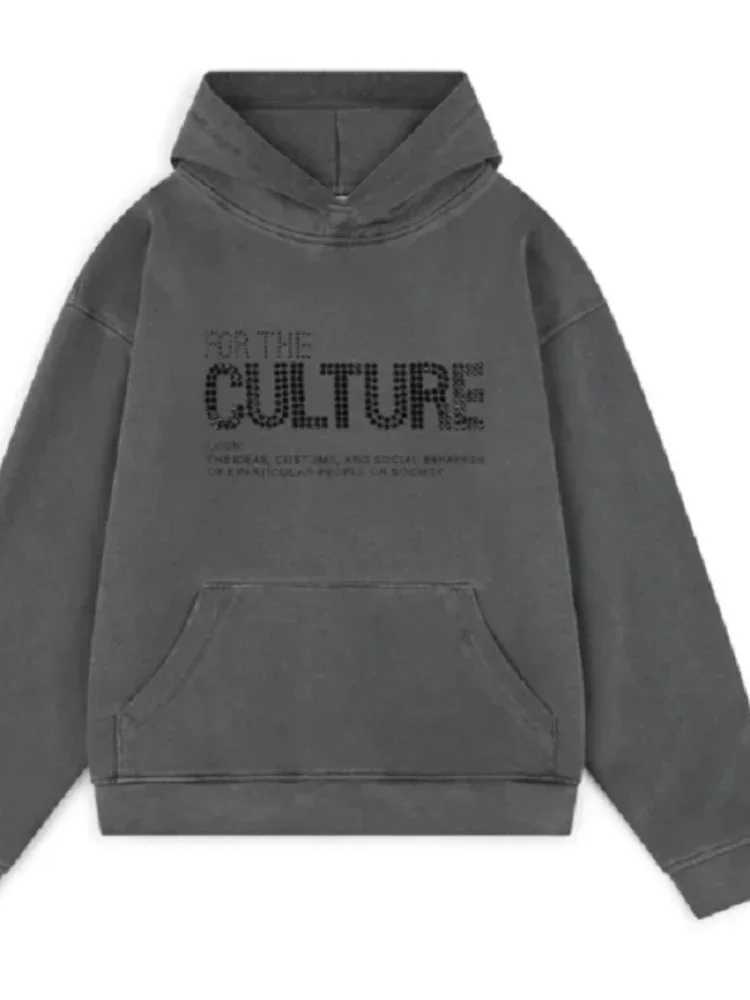 Y2K Retro Hot Brick Letter Hooded for women Sweatshirts Street American Personality Autumn Mens Retro Sweatshirt women clothing J251136