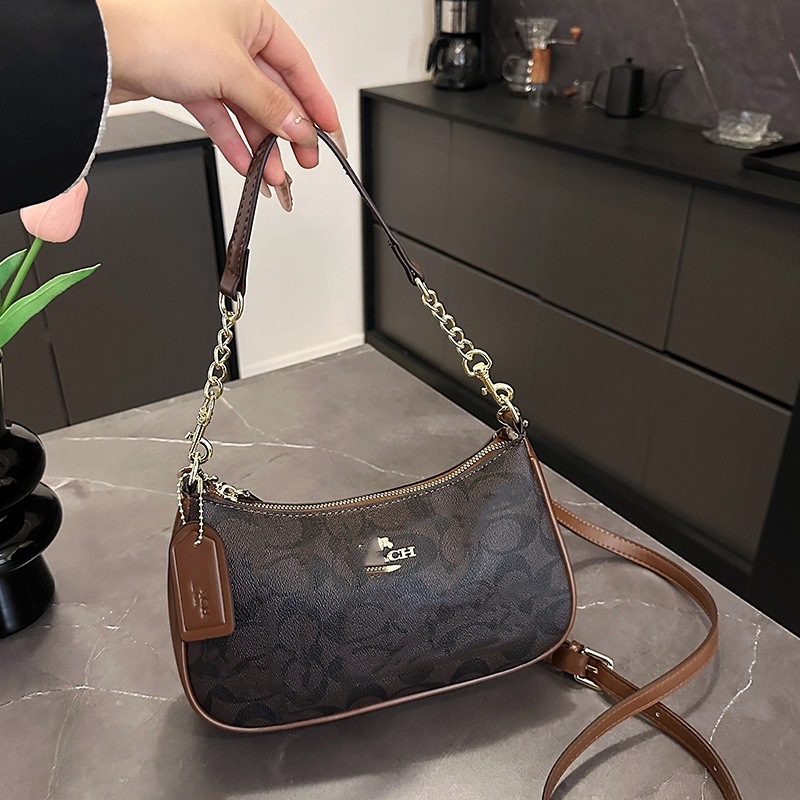 Teri Bag Designer Bag Luxury Bag Tote Bag Women Classic Old Flower Shoulder Bag Crossbody Bag Casual Handheld Chain Bag Half Moon Bag Smooth Leather Shoulder Bag
