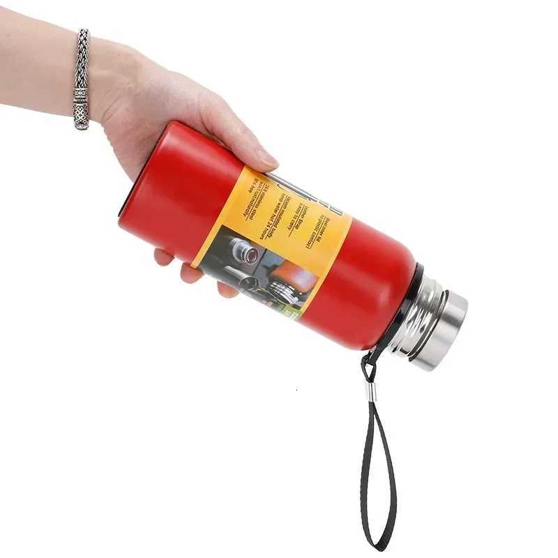 500/700/1000/1500ml Stainless Steel Thermos Bottle Portable Large-capacity Outdoor Mountaineering Car Kettle with Rope Water CupW251127 W260226