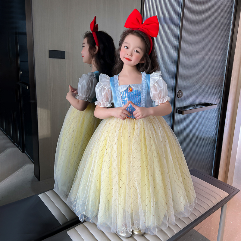 DISNEY Frozen Elsa princess kids designer clothes Designer clothes for kids Summer dress for baby girl birthday clothes.