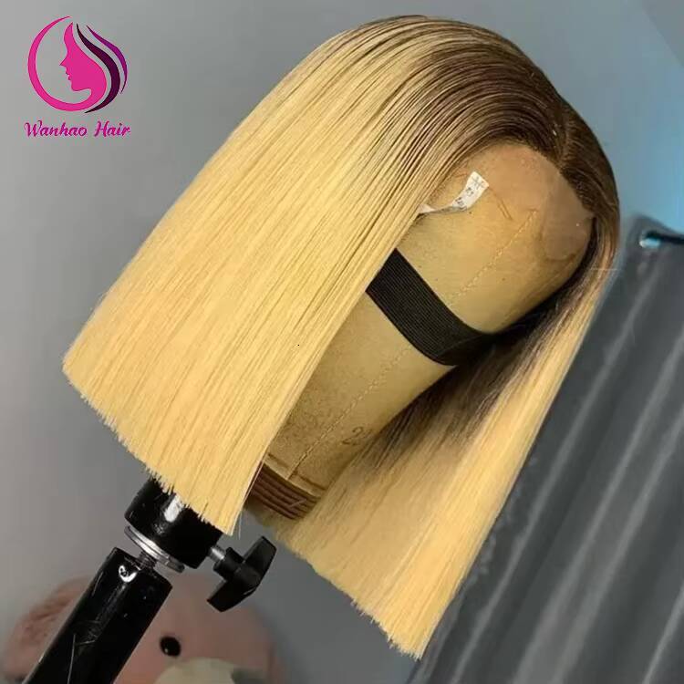 Wholesale Kim K 2x6 Lace Bob Wigs 12inch Vietnamese Double Drawn Wigs 11A Grade 100 Human Hair Bone Straight Hair Wigs