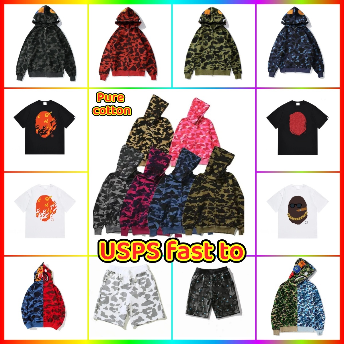 Mens Designer btapses Hoodies t shirt Full Zip Up Jackets Men plasbies Women Sweetwear Jacket Camouflage Pattern Hoodie Sweatshirts For Male Colors unisex