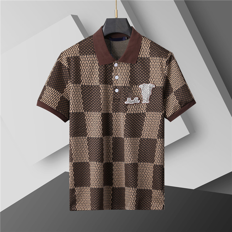 mens t shirt polo shirt mens polo shirts summer t-shirt men luxury polos Casual Mens TShirt Letter Print Fashion High Street Man Tee Asian size M-3XL