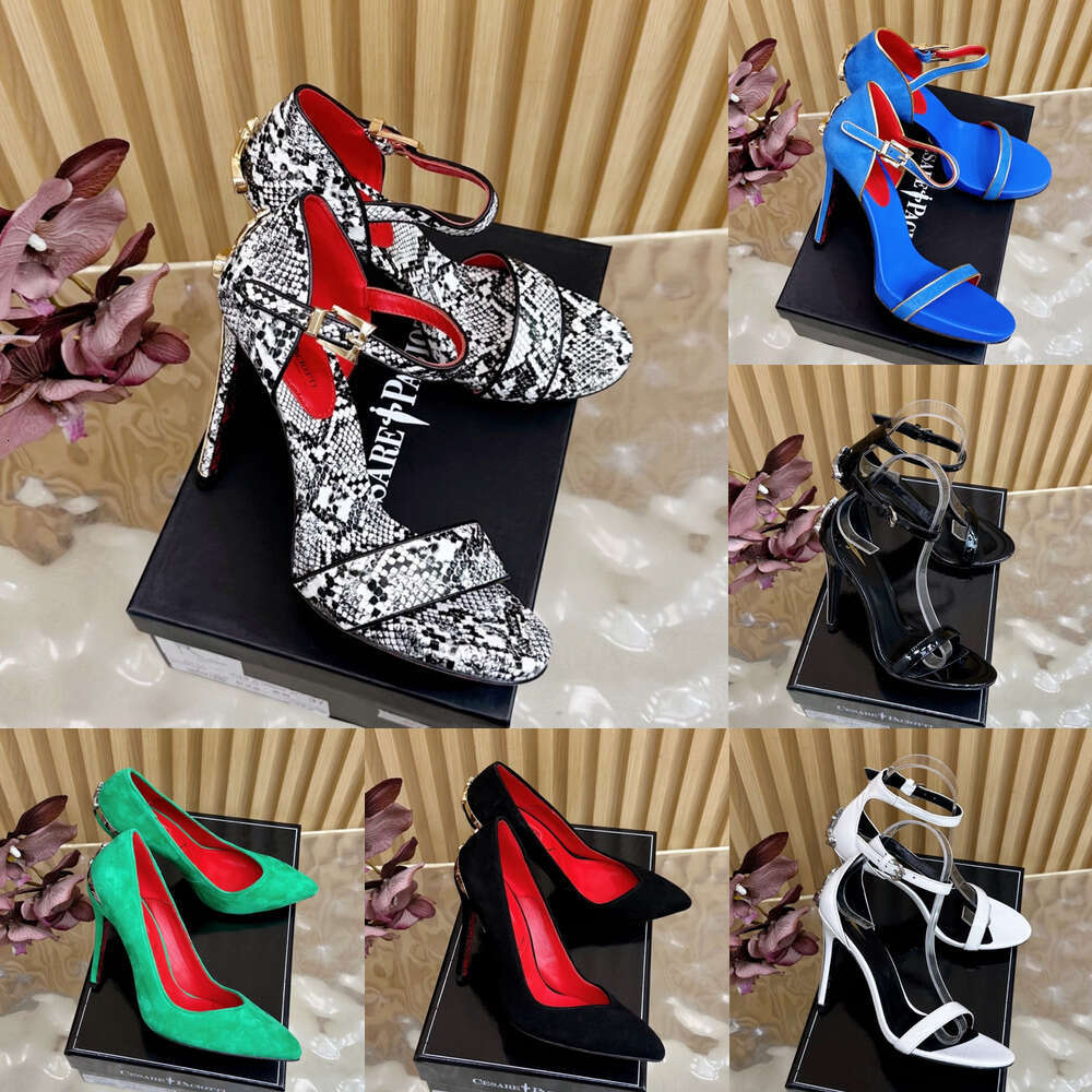 Summer Beach Rhinestones sandale Designer High Sandal DHgate Womens Lady Stiletto dagger heel Sliders slingback suede leather Pumps Luxury wed dress shoe