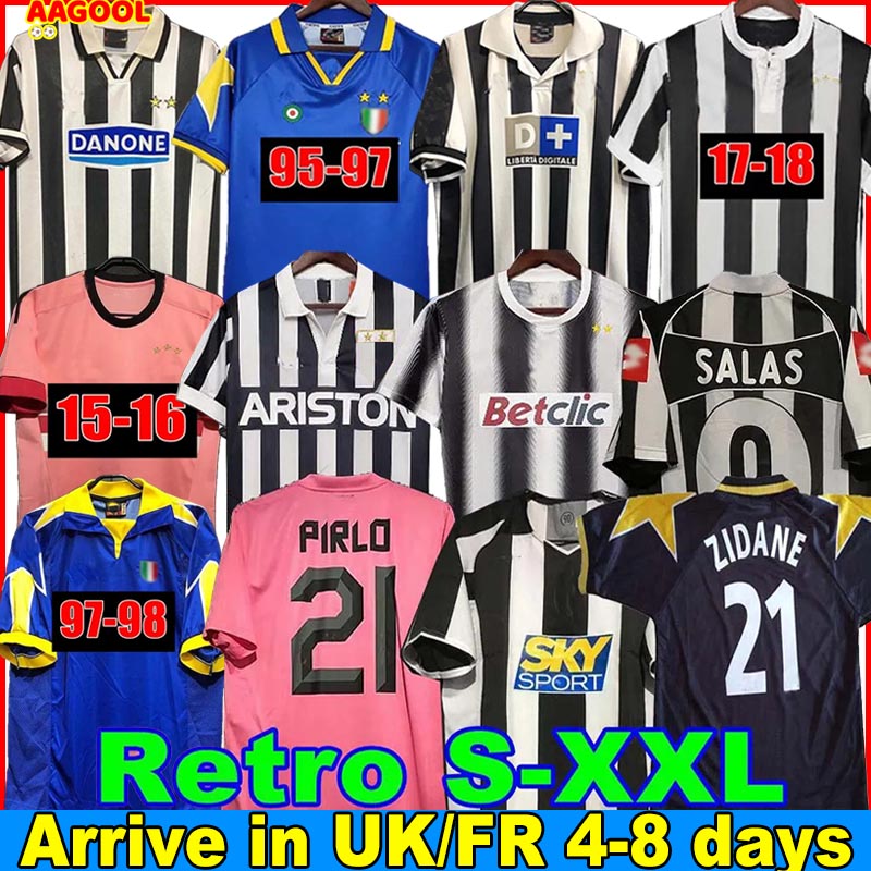 Juventues Retro soccer jersey football kit shirt JUVEs Vintage DEL PIERO PIRLO Marchisio INZAGHI 84 85 94 95 96 97 98 99 02 03 04 05 11 12 15 16 ZIDANE POGBA