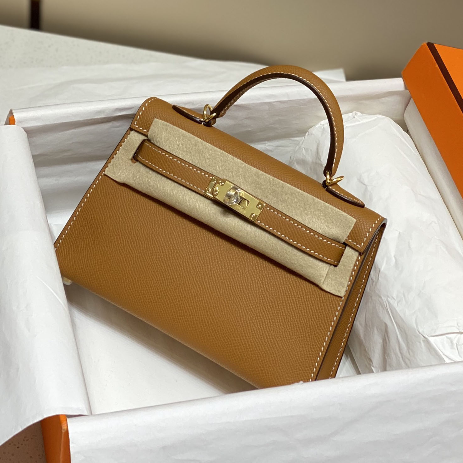 designer mini kell mirror quality mini bag shoulder bag handbag luxury women crossbody bag genuine leather tote with lock and key cowhide 19cm purse