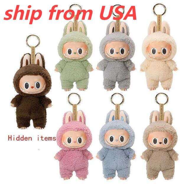 Labubu The Monsters Heartbeat Macaron Enamel Face Blind Box Pvc Figurine Labubu sitting party Kawaii Doll Kid Christmas Gifts dh1293999