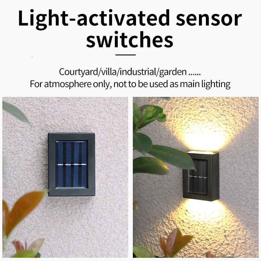 1-6PCs Solar Up and Down Spot Lights Outdoor Street Wall Light Lamp Solar Powered Sunlight Waterproof Solar Lamp Garden DecorM251127