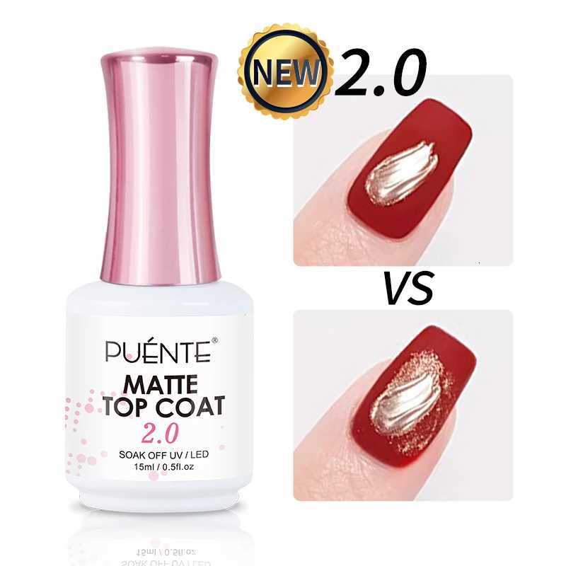 15ML New Matte Top Coat 20 Gel Nail Polish Transparent Matte Effect Sealer Non Stick Powder Soak Off UV Semi-permanent VarnishT251127