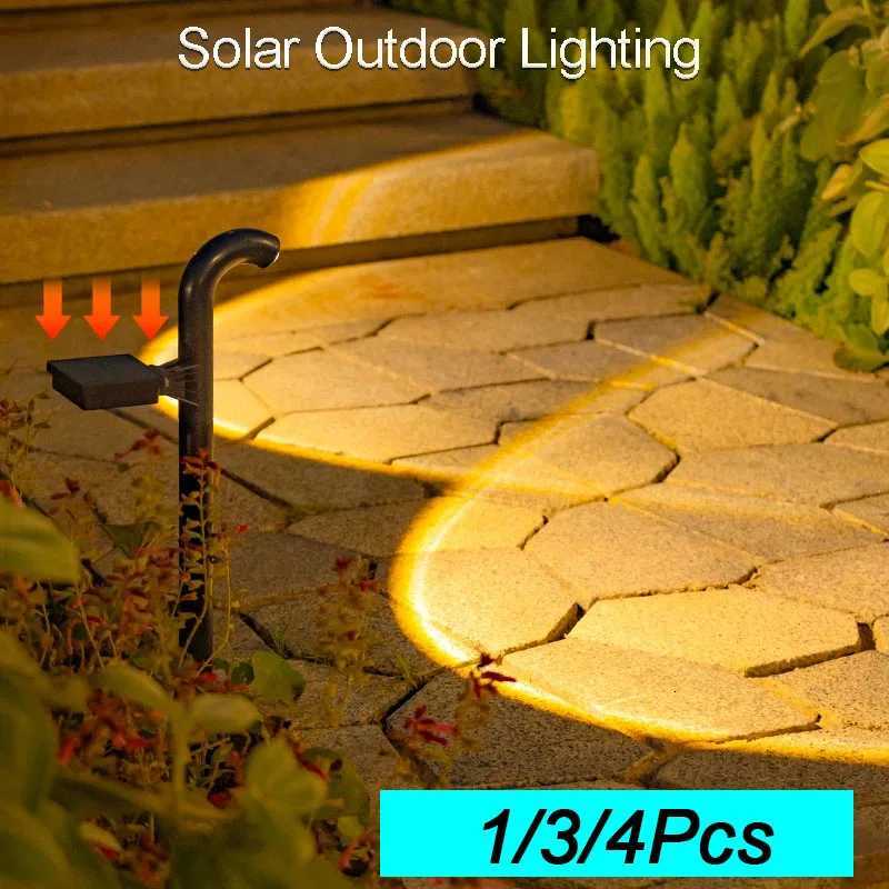 1-4 Pcs Solar LED Light Super Bright Spotlight Outdoor Lighting IP55 Waterproof Lawn Lamps Path Light for Garden Walkway DecorM251127