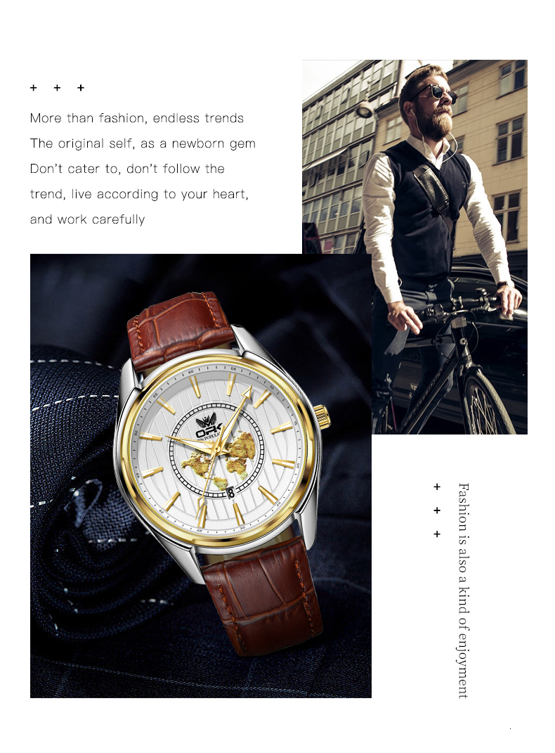OPK Free Shipping New Designer Watch Luminous Waterproof Watch For Men Student Korean Version Trendy Versatile Automatic Non-mechanical Men's Wat