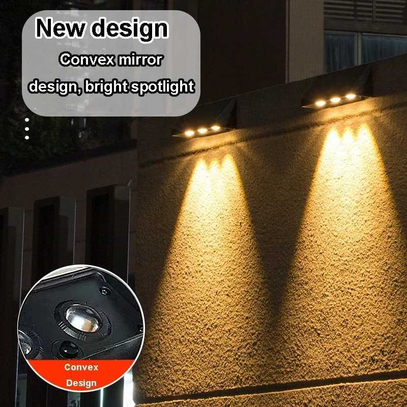 Solar Wall Light Outdoor LED Lamp Waterproof 1/2/3/4LED Beads Solar Powered for Porch Balcony Countyard Wall Fence DecortionsM251127
