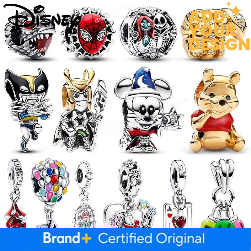 Disney custom Winnie the Pooh Wolverine Pendant Charm Bead Fits Bracelet Bangle Necklace Women Luxury DIY Jewelry Party Festival Gifts W20250704