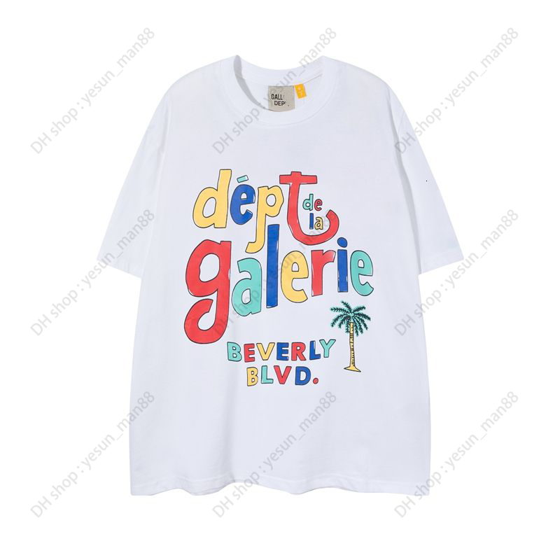 Galleryly Dept t shirt High Street printed colorful splashed ink graphic loose T-shirt Luxury water-washed casual shirts top for both men and women designer tshirt.