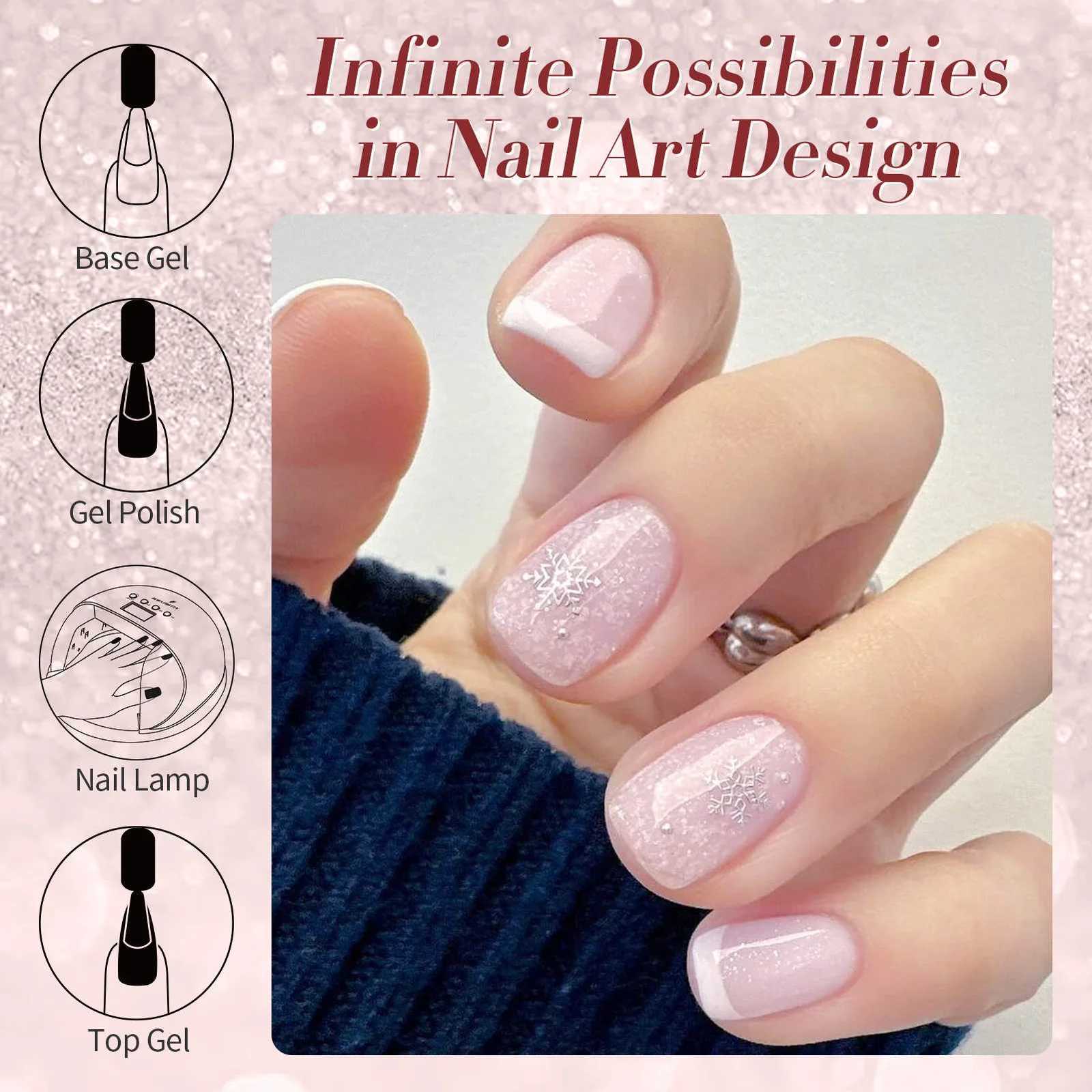BORN PRETTY 10ml Snow Glitter Gel Nail Polish Pink Milky White Jelly Sequins Semi Permanent Nails Art Design Varnish ManicureT251127
