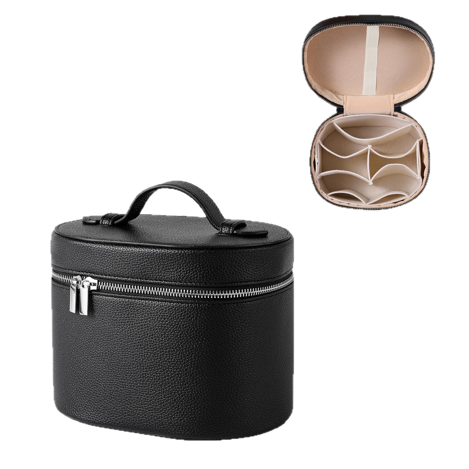 Cross-Border Bestseller Cosmetic Bag Waterproof Toiletry Pouch with Built-in Eyebrow Pencil Strap Divider for Women's Large Capacity Multi-Functi