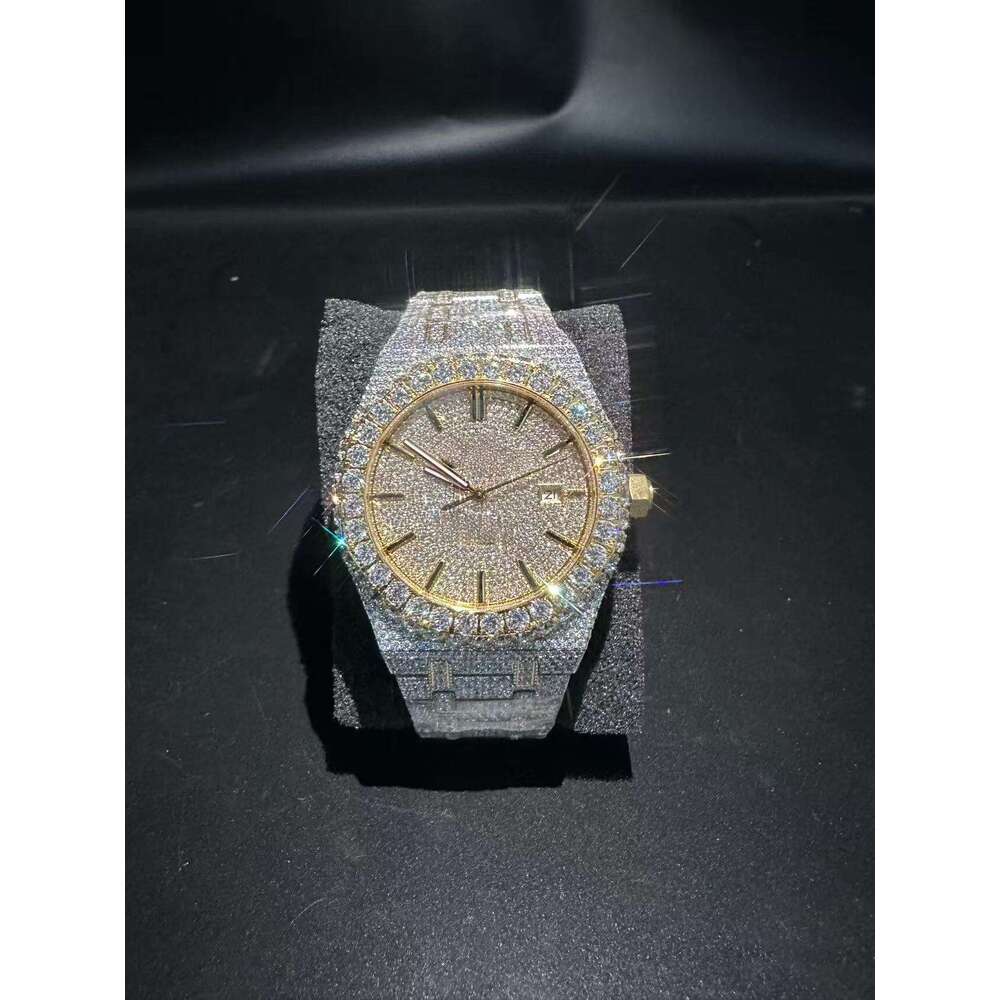 VVS Top Quality Automatic Mechanical Women Designer Men Moissanite Pass test Watches Iced Out Vvs Dia Watch Delivery to your doorstep