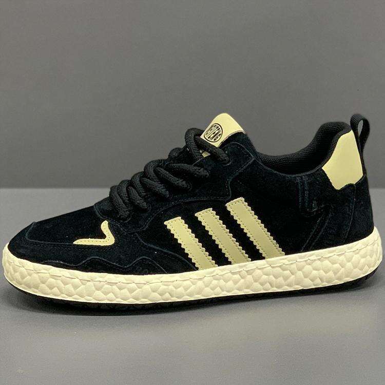 Autumn 2024 New Style Suede Genuine Leather Casual Versatile Trendy Soft Sole Three-Stripe Sneakers Men's Driving Shoes dh1102981777