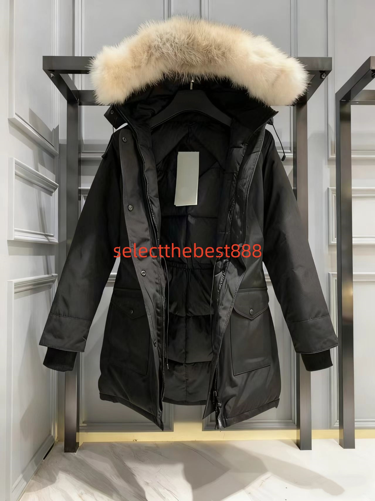 Designer Women canada Down Jacket Coat winter Fashion Brand Long Large Pocket Fur Collar Thermal Top Female Womens Parkas goosewomen Large Clothing Coats