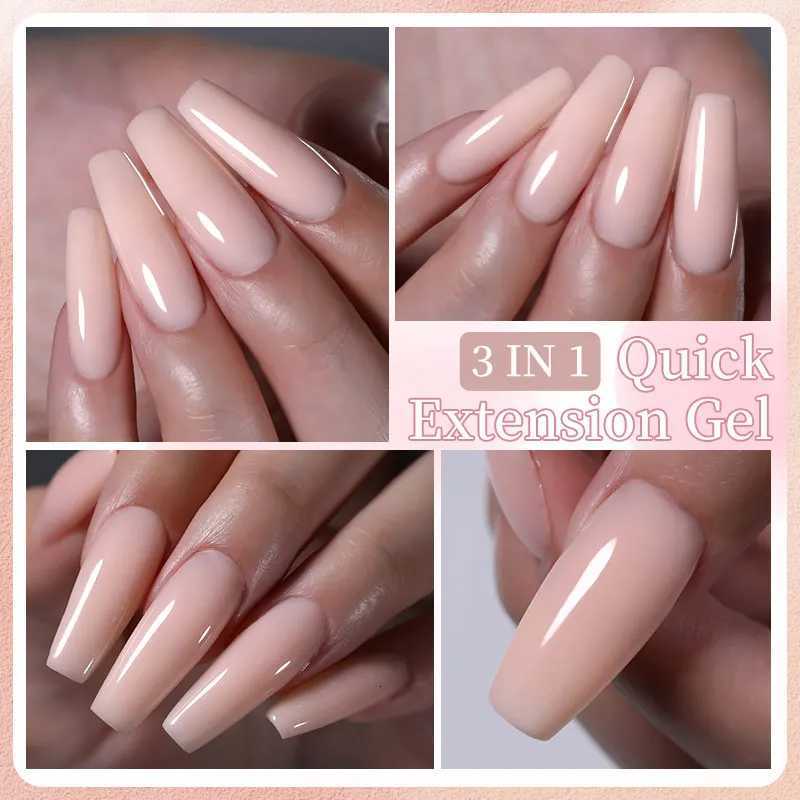 LILYCUTE 7ML Quick Extension Nail Gel Vernis Semi Permanent Acrylic Crystal White Clear Nude Gel Nail Polish UV Construction GelT251127