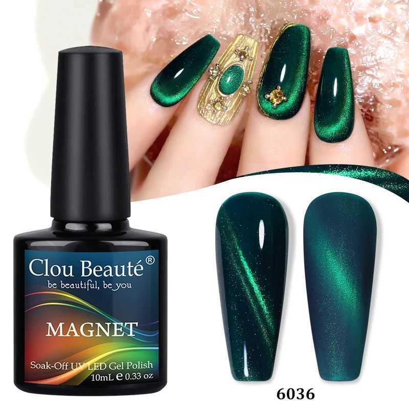 Clou Beaute Red Green Crystal Cat Eye Magnetic Gel Nail Polish 9D Galaxy Effect Holographic Reflective UV LED Varnish Nail ArtT251127