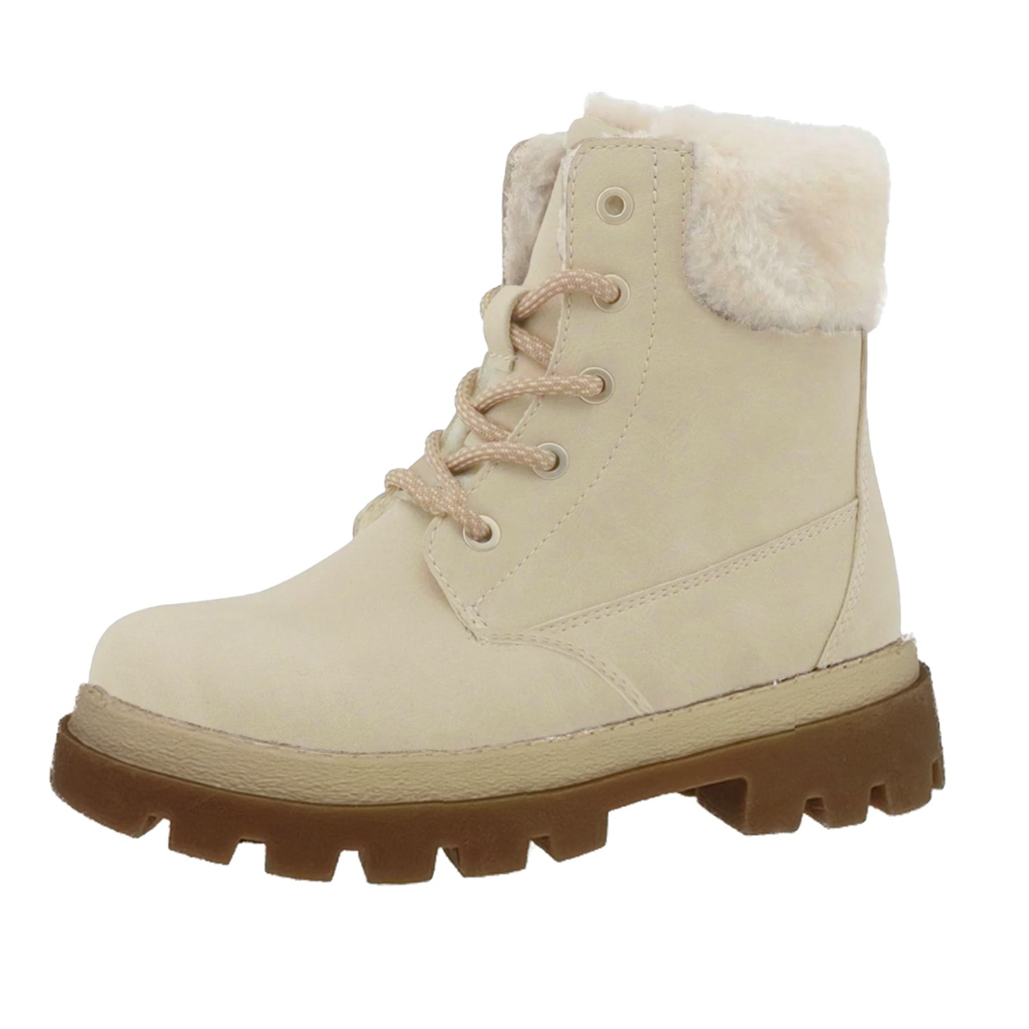 Ankle Boots lady Fur Lined Snow Shoes women Combat Boot Winter Warm Lace Up Outdoor Plat Trainer Bootes